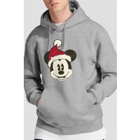Santa Face Hoodie Light Grey
