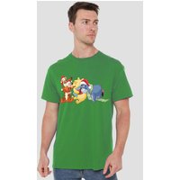 Tigger Piglet Eeyore Christmas Santa Hats T Shirt