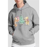 Tigger Piglet Trimming Christmas Tree Hoodie Light Grey
