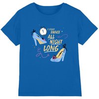 Disney Cinderella Glass Slippers, I Could Dance All Night Long kids t-shirt in Royal | Size: 12-13 Years
