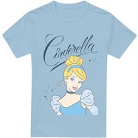 Headshot Fancy Script T Shirt Light Blue