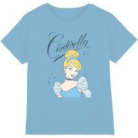 Cinderella Headshot With Fancy Script kids t-shirt in Light Blue | Size: 7-8 Years