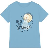 Disney Cinderella New Year's Eve, Here Till Midnight kids t-shirt in Light Blue | Size: 5-6 Years