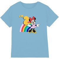 Disney Minnie Mouse Rainbow 2nd Birthday Shirt kids t-shirt in Light Blue | Size: 12-13 Years