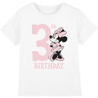 Minnie Mouse Girl's 3Rd Birthday Shirt T-Shirt White | Size: 3-4 Years