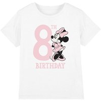 Minnie Mouse Girl's 8Th Birthday Shirt T-Shirt White | Size: 3-4 Years
