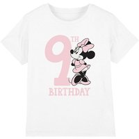 Minnie Mouse Girl's 9Th Birthday Shirt T-Shirt White | Size: 7-8 Years