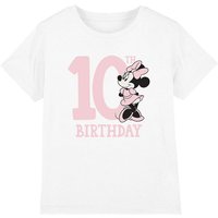 Minnie Mouse Girl's 10Th Birthday Shirt T-Shirt White | Size: 5-6 Years