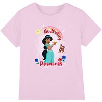 Aladdin Birthday Princess With Jasmine & Abu Kids T-Shirt Pink | Size: 7-8 Years