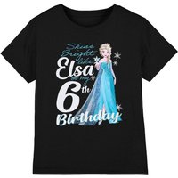 Frozen Girl's Bright Like Elsa 6Th Birthday T-Shirt Black | Size: 12-13 Years