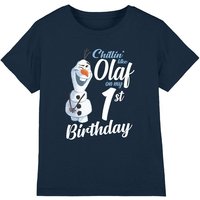 Frozen Chillin Like Olaf 1Stbirthday Kids T-Shirt Navy | Size: 7-8 Years