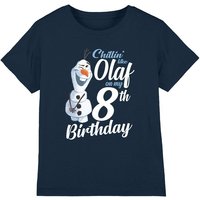 Frozen Chillin Like Olaf 8Th Birthday Kids T-Shirt Navy | Size: 3-4 Years