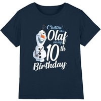 Frozen Chillin Like Olaf 10Th Birthday Kids T-Shirt Navy | Size: 7-8 Years