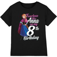 Frozen Girl's Fearless Like Anna 8Th Birthday T-Shirt Black | Size: 3-4 Years