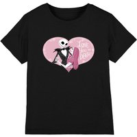 The Nightmare Before Christmas Valentine, Love You To Death Kids T-Shirt Black | Size: 5-6 Years