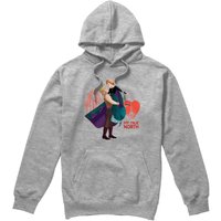 Valentines Day Kristoff & Anna My True North Hoodie Light Grey