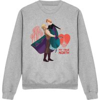 Valentines Day Kristoff & Anna My True North Sweatshirt Light Grey