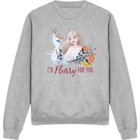 Valentines Day Olaf Id Flurry You Elsa Sweatshirt Light Grey