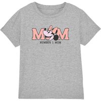 Minnie Mouse Girl's Mother'S Day Number 1 Mum T-Shirt Light Grey | Size: 3-4 Years