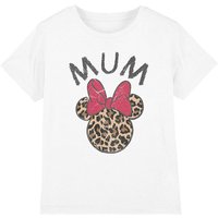 Minnie Mouse Girl's Mother'S Day Leopard Print Mum T-Shirt White | Size: 7-8 Years