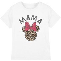 Minnie Mouse Girl's Mother'S Day Leopard Print Mama T-Shirt White | Size: 7-8 Years