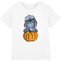 Lilo & Stitch Pumpkin Sketch Kids T-Shirt White | Size: 7-8 Years