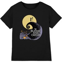 The Nightmare Before Christmas Moon Silhouette Kids T-Shirt Black | Size: 3-4 Years