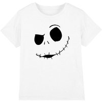 The Nightmare Before Christmas Jack Face Kids T-Shirt White | Size: 7-8 Years