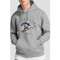 Switzerland Blue Hoodie Light Grey