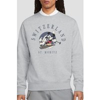 Switzerland Blue Sweatshirt Light Grey