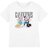 Minnie Mouse Girl's And Daisy Galentines Valentine'S Day T-Shirt White | Size: 3-4 Years