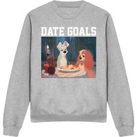 Date Goals Valentines Day Sweatshirt Light Grey