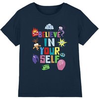 Inside Out 2 Believe In Yourself Kids T-Shirt Navy | Size: 3-4 Years