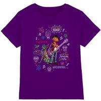 Coco Miguel & Dante With Movie Quotes & Colorful Doodles Kids T-Shirt Purple | Size: 5-6 Years