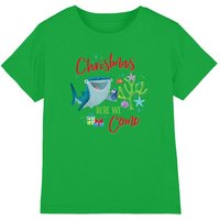 Disney Finding Nemo Christmas Here We Come With Dory & Destiny Kids T-Shirt Dark Green | Size: 5-6 Years