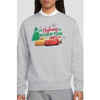 Christmas Highway to Holiday Fun Lightning McQueen Sweatshirt Light Grey