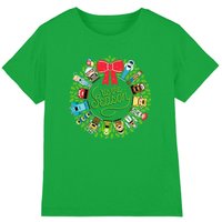 Christmas Wreath Monsters Inc. Cars Up T Shirt Dark Green
