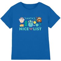 Toy Story Christmas Santa'S List Buzz Lightyear, Sully, Mater Kids T-Shirt Royal | Size: 12-13 Years