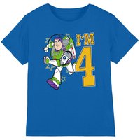 Disney Toy Story Birthday Buzz I'm 4 kids t-shirt in Royal | Size: 3-4 Years