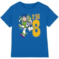 Disney Toy Story Birthday Buzz I'm 8 kids t-shirt in Royal | Size: 3-4 Years