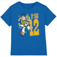Disney Toy Story Birthday Buzz I'm 12 kids t-shirt in Royal | Size: 5-6 Years
