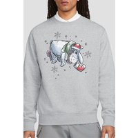 Eeyore Christmas Snowflakes Sweatshirt Light Grey