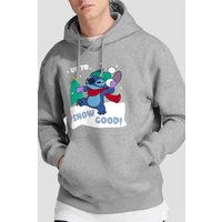 & Up to Snow Good At Christmas Hoodie Light Grey