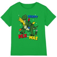 Disney Toy Story Merry Rex-Mas Kids T-Shirt in Dark Green | Size: 5-6 Years