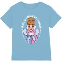 Cinderella Christmas Wishes Kids T-Shirt Light Blue | Size: 12-13 Years