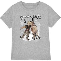 Frozen Sven & Kristoff Snow Bros Kids T-Shirt Light Grey | Size: 12-13 Years