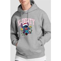 & Naughty Christmas Lights Hoodie Light Grey