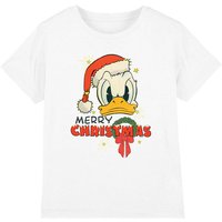 Disney Donald Duck Merry Christmas Kids T-Shirt White | Size: 3-4 Years