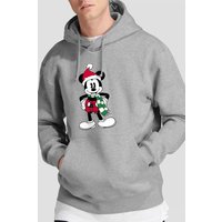 Christmas Tartan Hoodie Light Grey