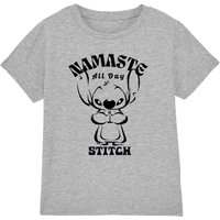 Lilo & Stitch Namaste All Day Kids T-Shirt Light Grey | Size: 5-6 Years